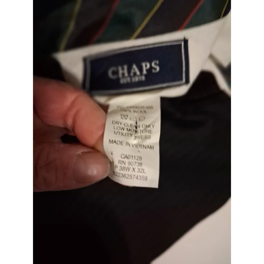 Chaps by Ralph Lauren Mens Wool Pinstripe Two Piece Suit Size Regular Contempora
